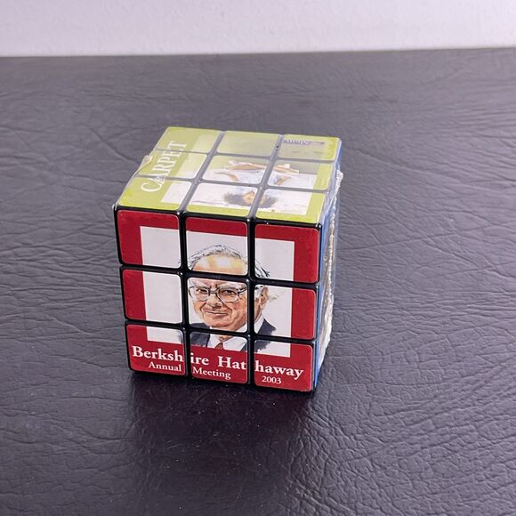 Rare Berkshire Hathaway Shareholders 2003 Rubik’s Cube Warren Buffet Advertising